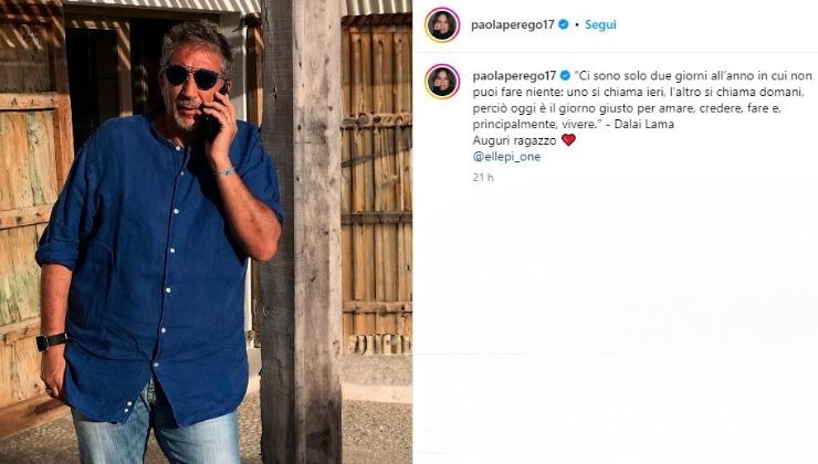 Paola Perego dedica social marito